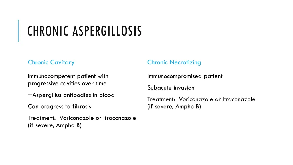 chronic aspergillosis