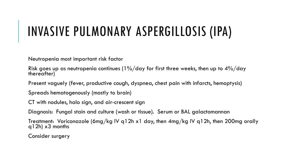 invasive pulmonary aspergillosis ipa