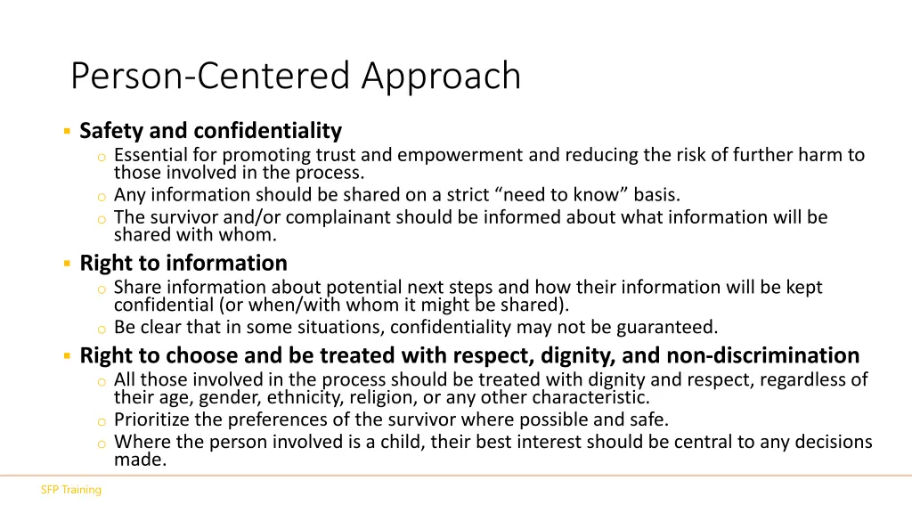 person centered approach