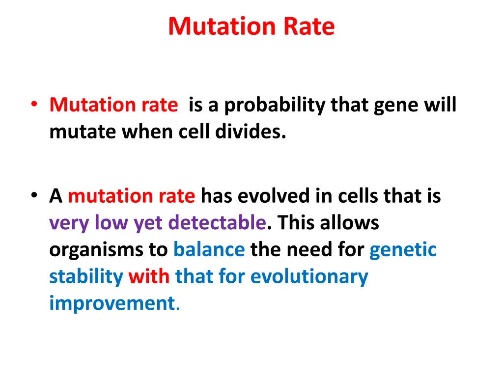 mutation rate