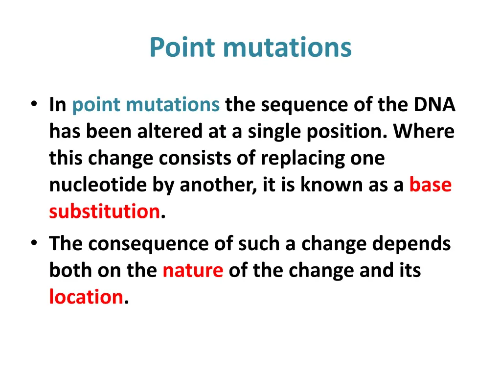 point mutations
