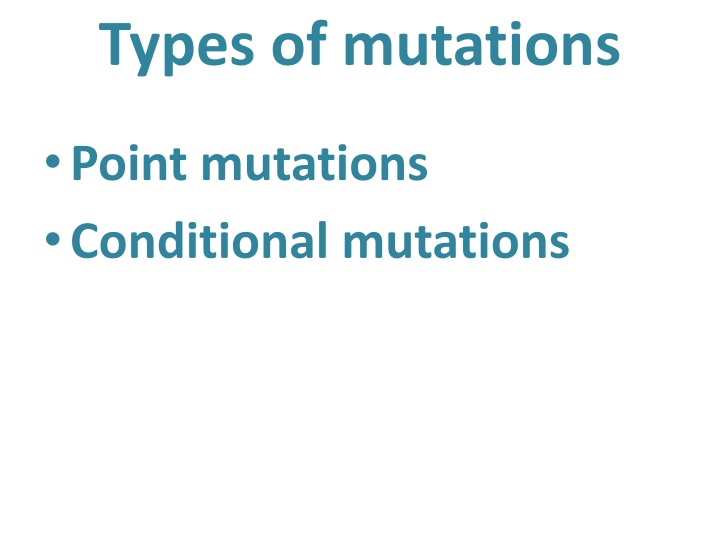 types of mutations