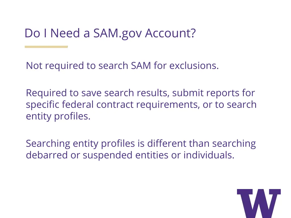 do i need a sam gov account