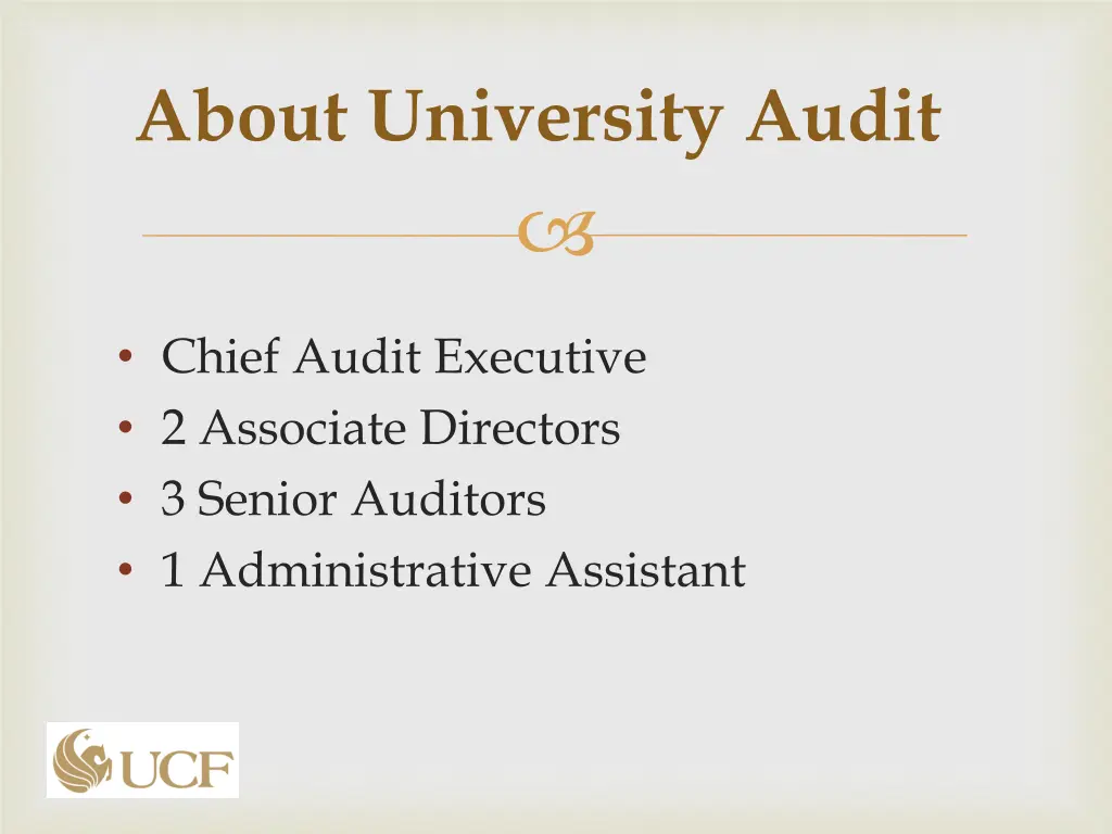 about university audit