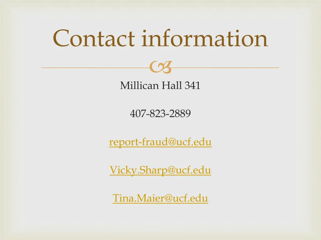 contact information
