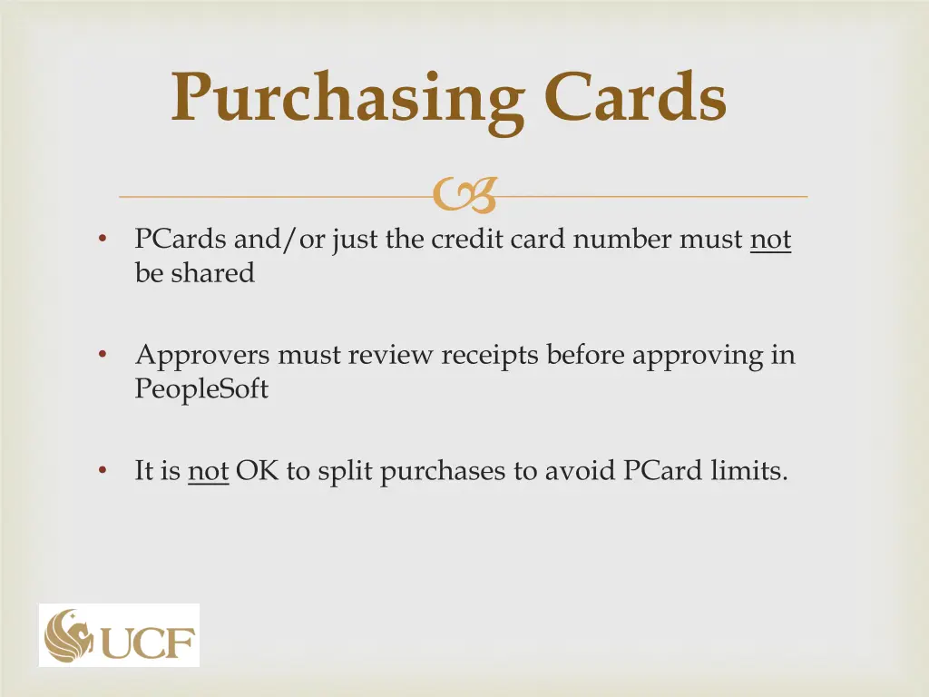 purchasing cards
