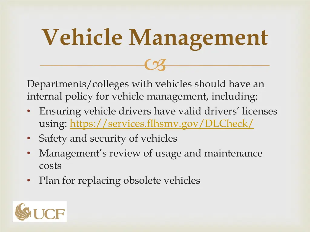 vehicle management