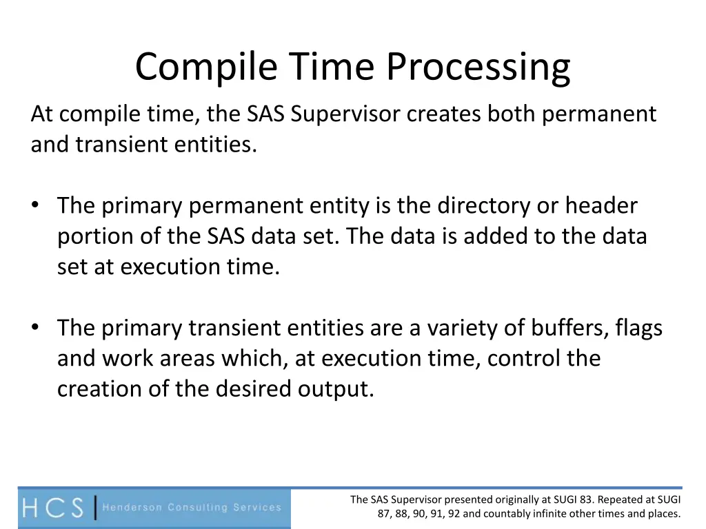 compile time processing at compile time
