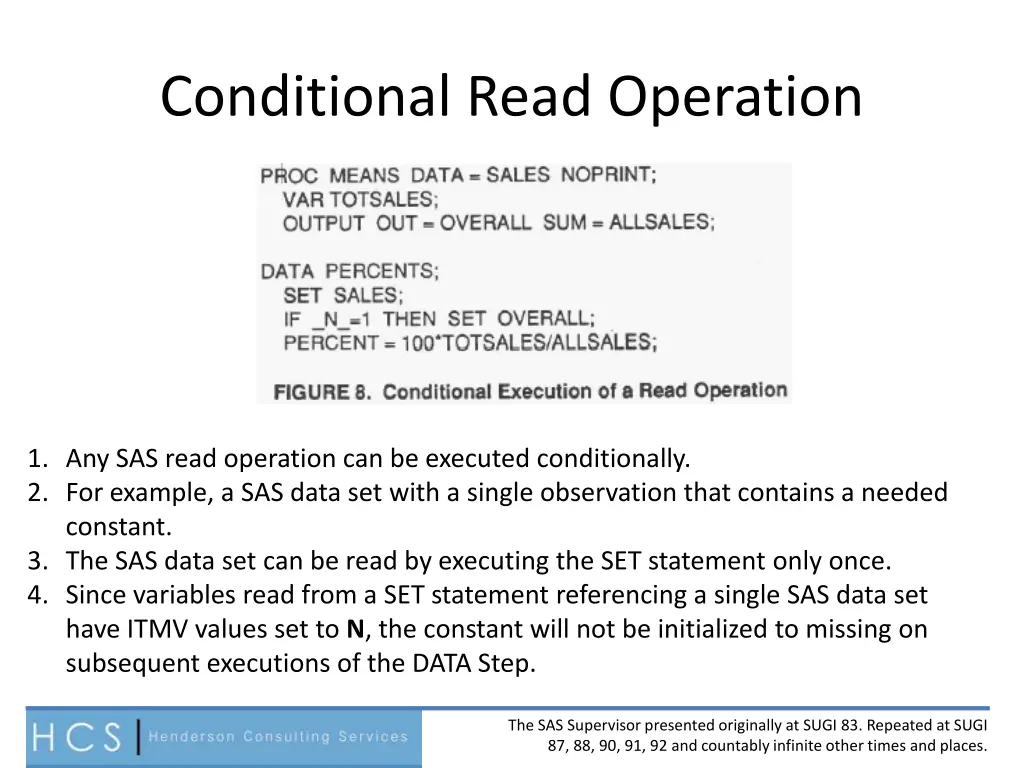conditional read operation