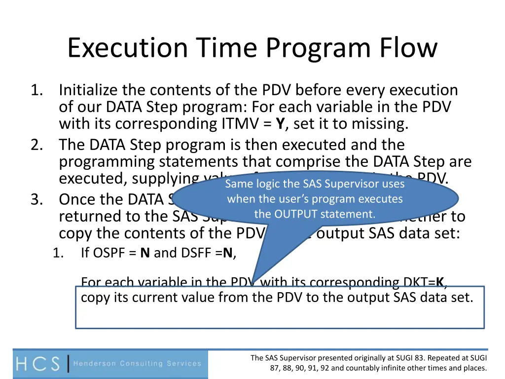 execution time program flow