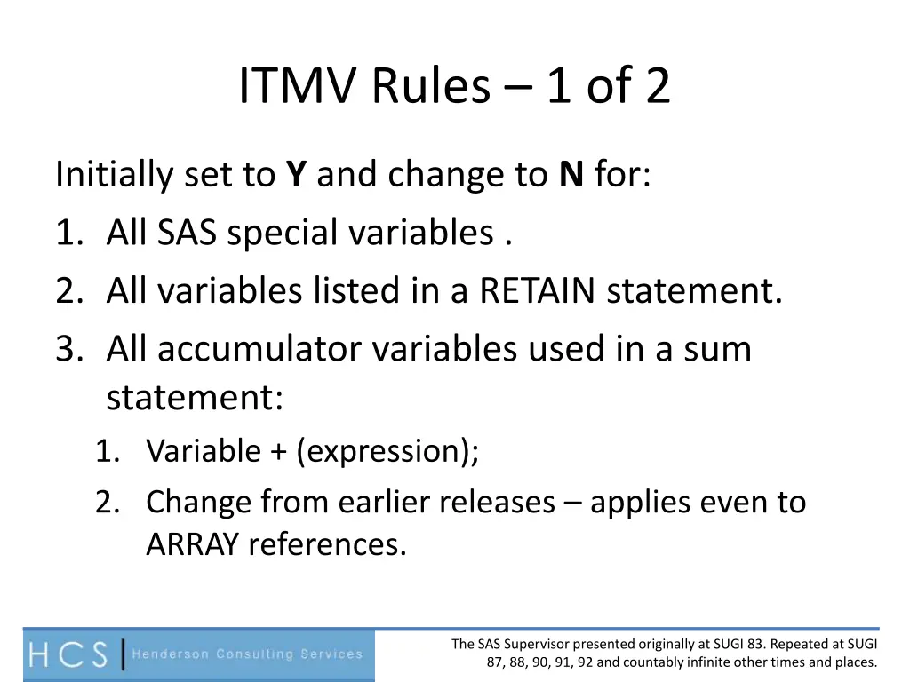 itmv rules 1 of 2