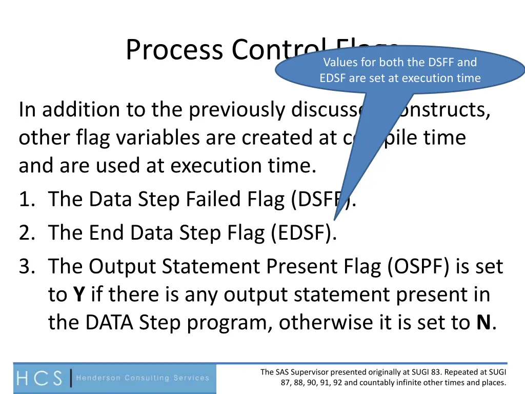 process control flags