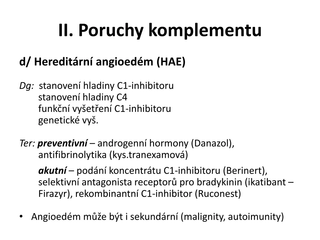 ii poruchy komplementu 2