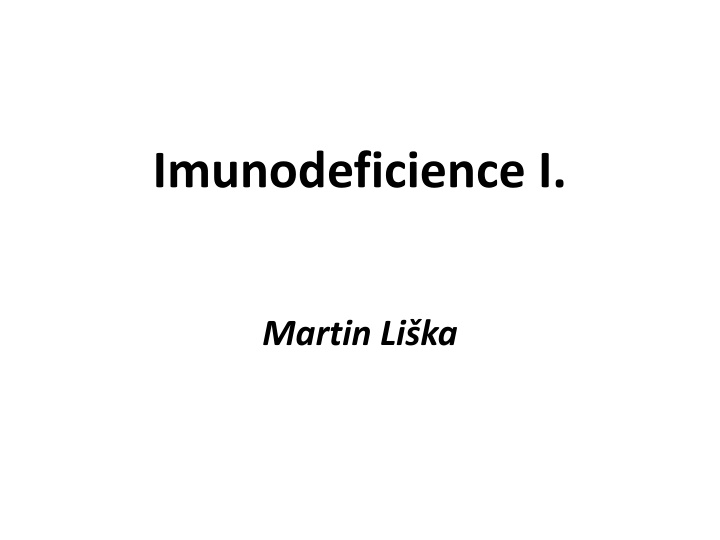 imunodeficience i