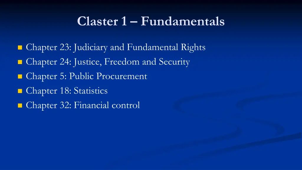 claster 1 fundamentals