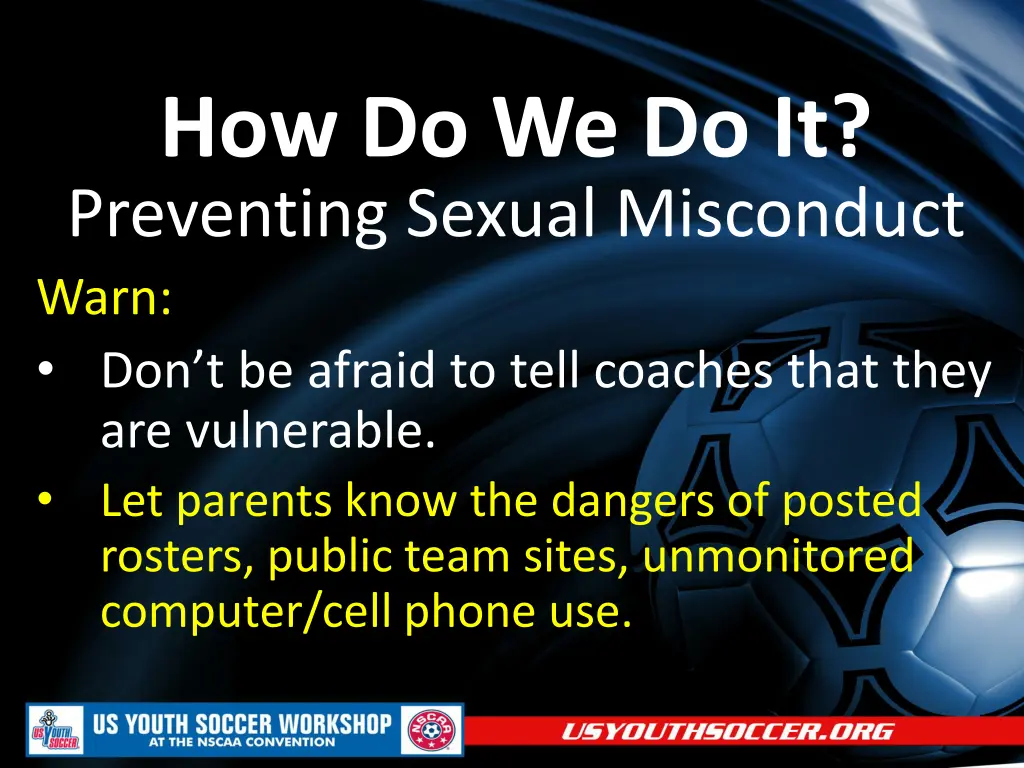 how do we do it preventing sexual misconduct warn