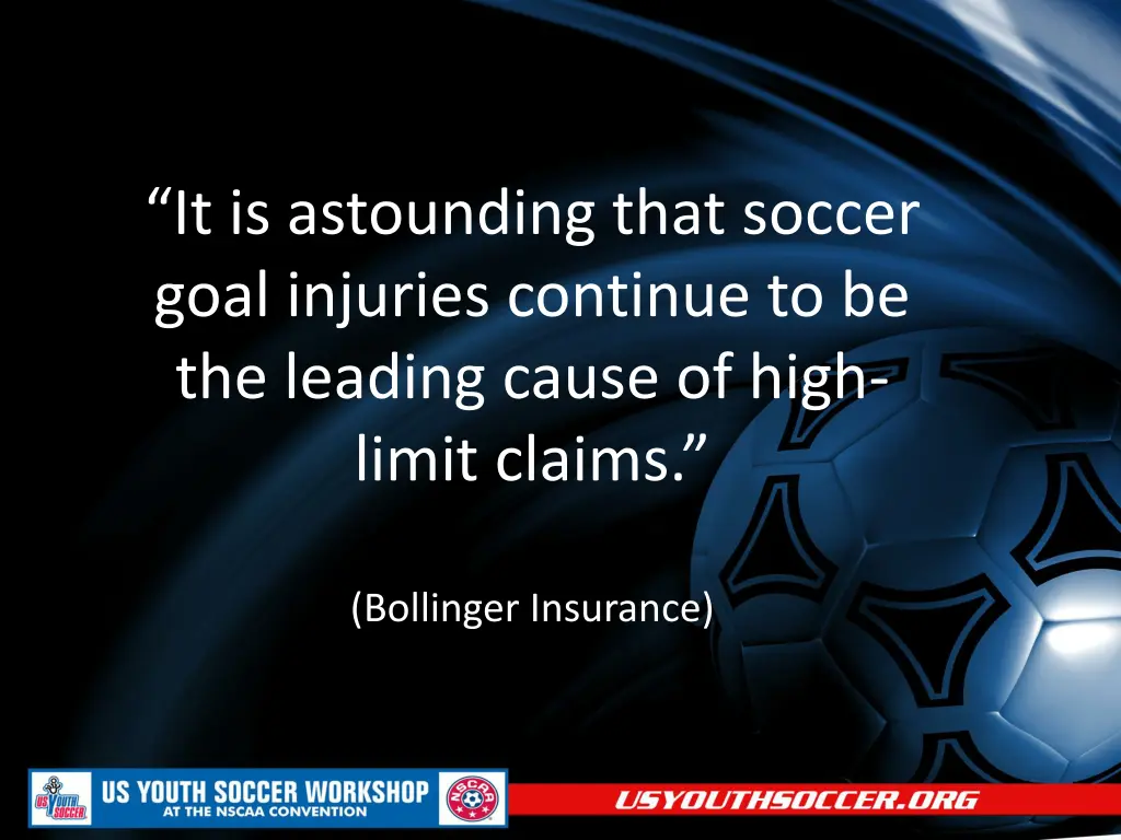 it is astounding that soccer goal injuries