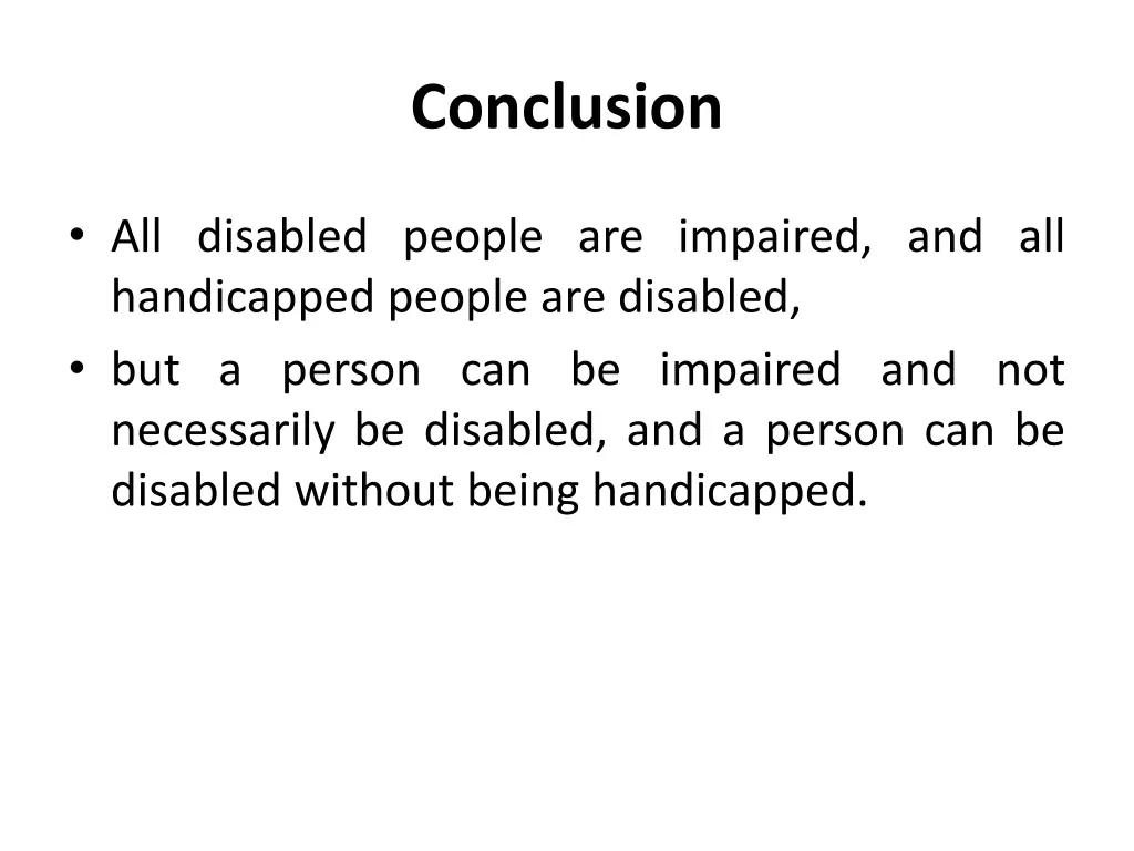 conclusion