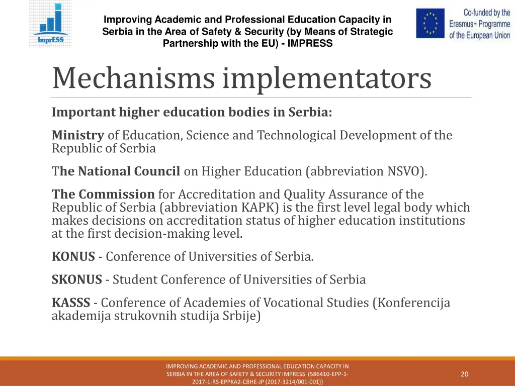improving academic and professional education 18