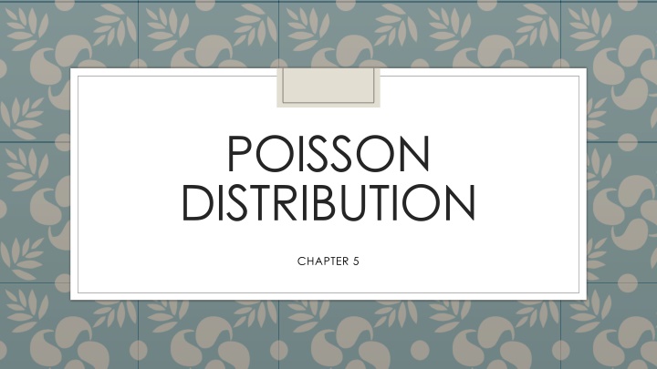 poisson distribution