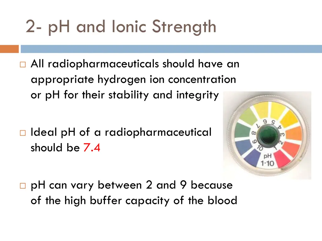 2 ph and ionic strength
