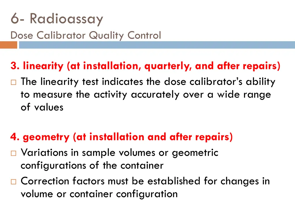 6 radioassay dose calibrator quality control 1