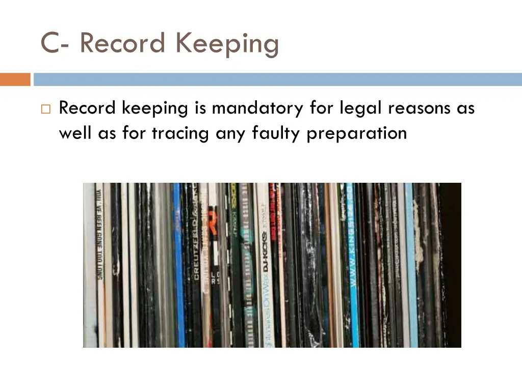 c record keeping