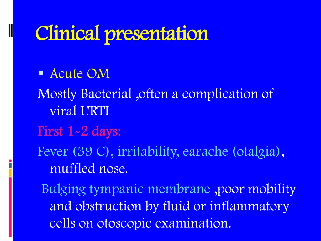 clinical presentation clinical presentation