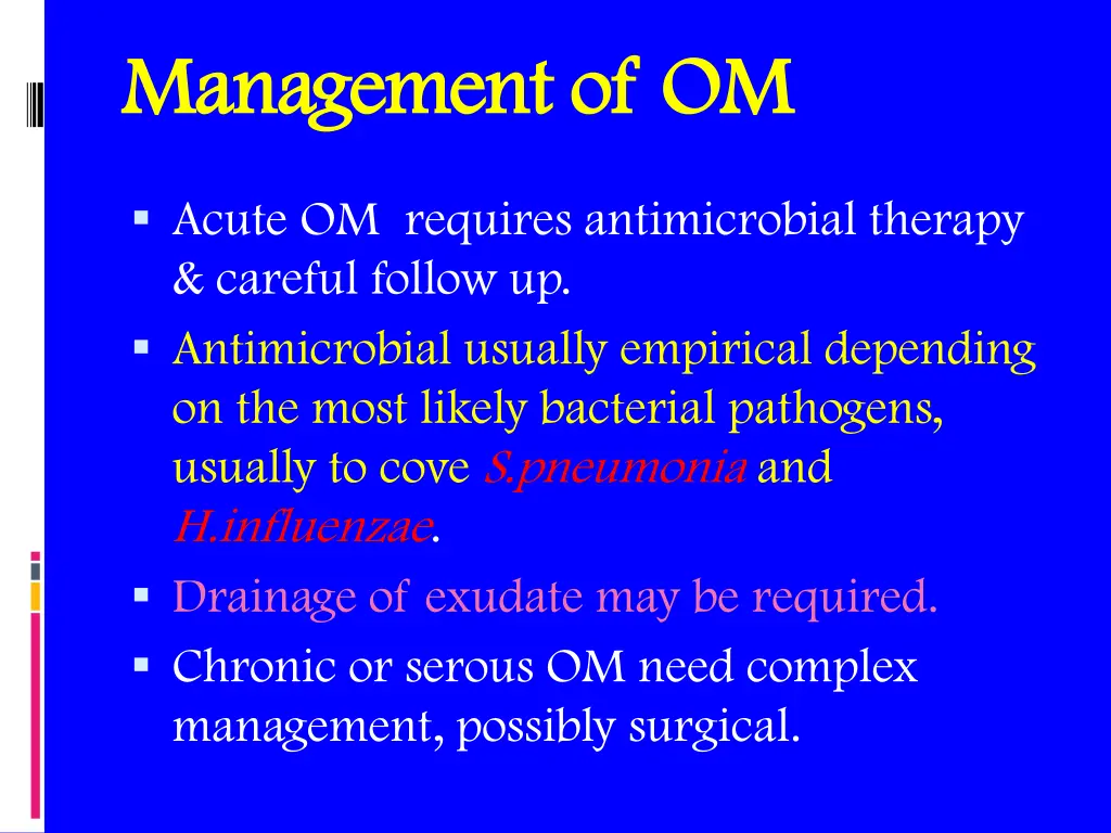 management of om management of om