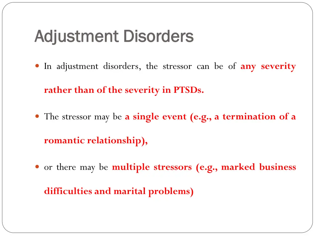 adjustment disorders adjustment disorders 1