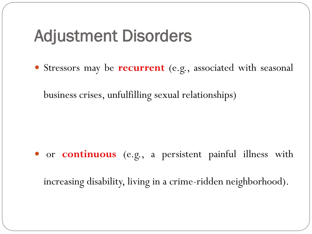 adjustment disorders adjustment disorders 2