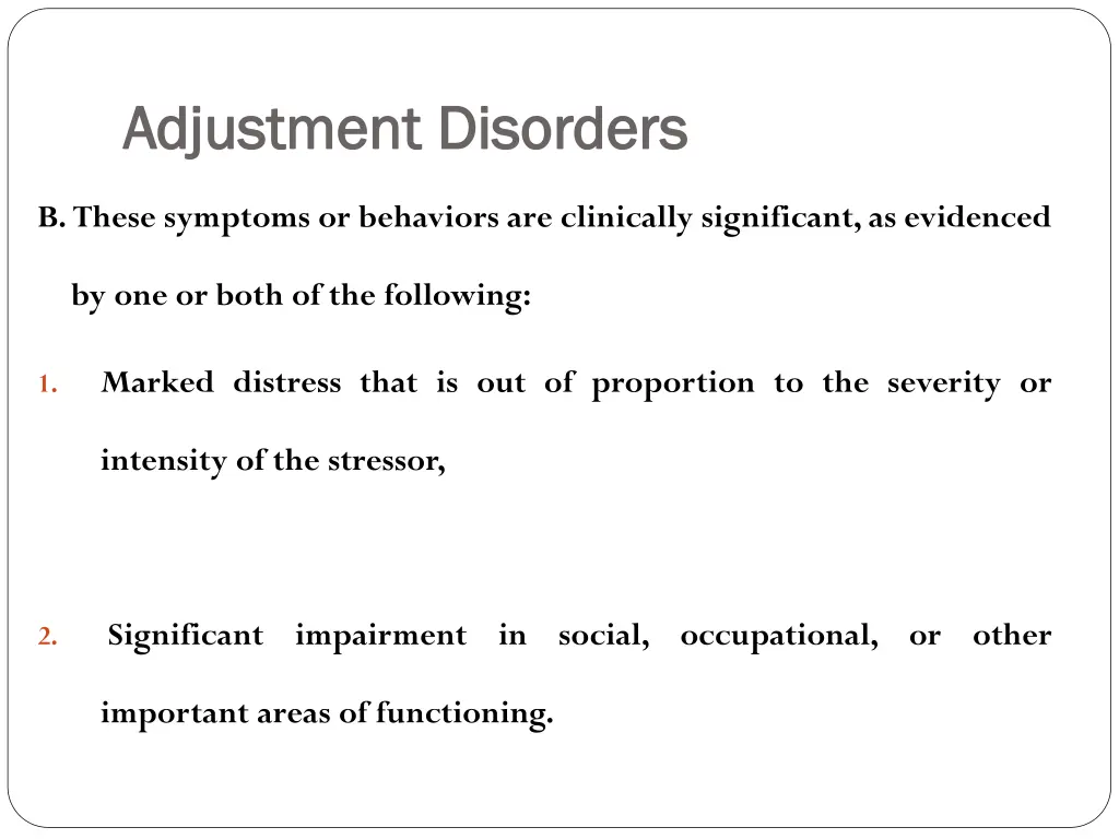 adjustment disorders adjustment disorders 3