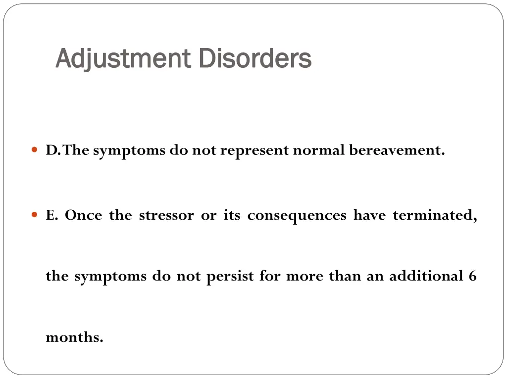 adjustment disorders adjustment disorders 5