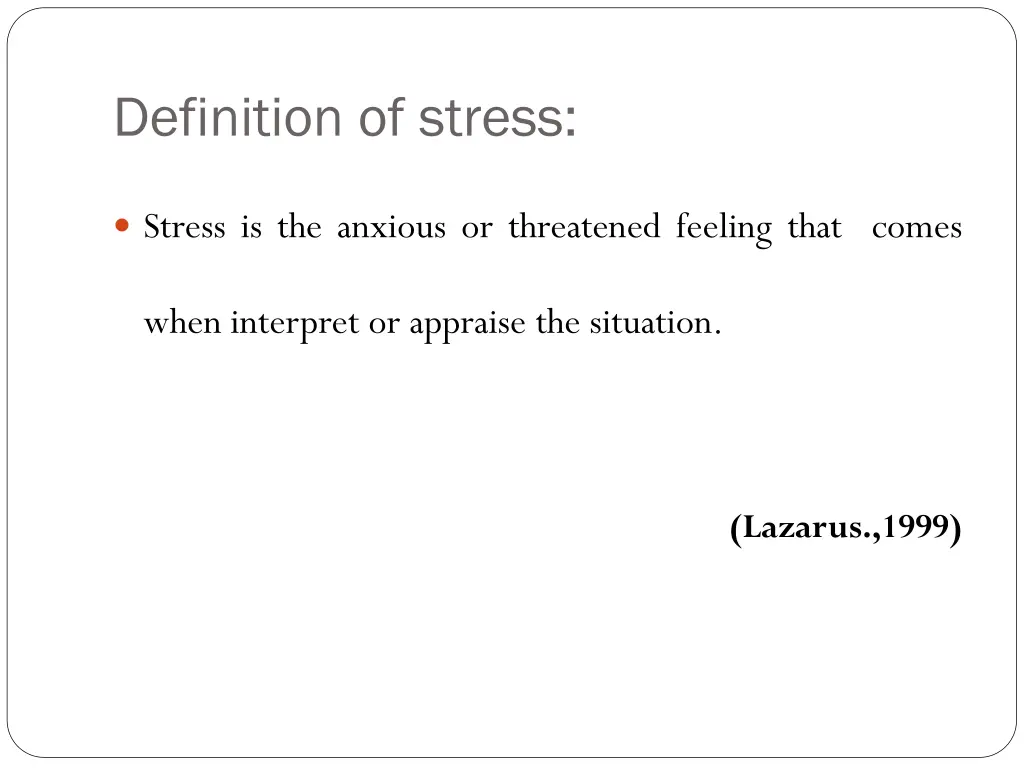 definition of stress