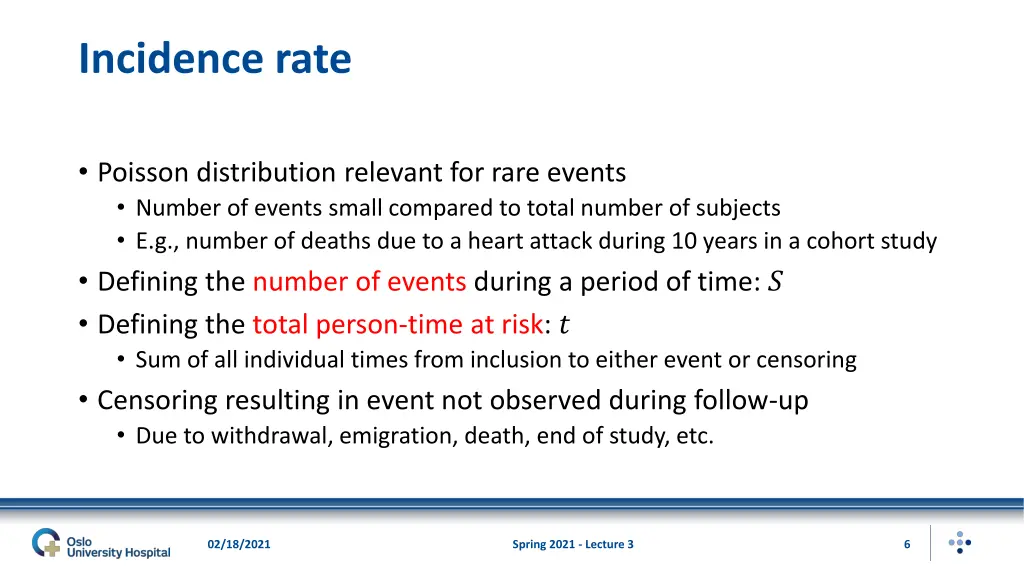 incidence rate
