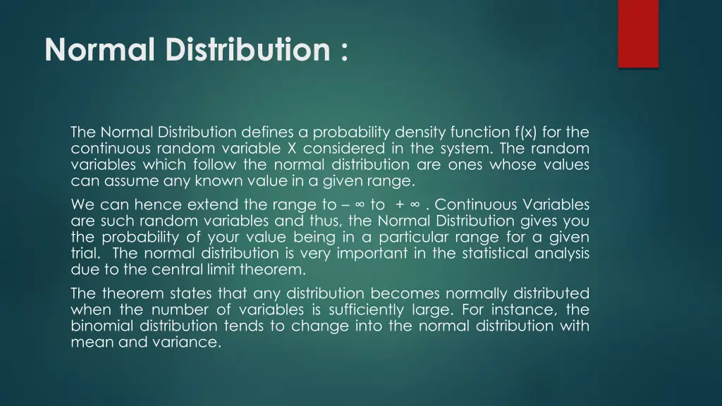 normal distribution