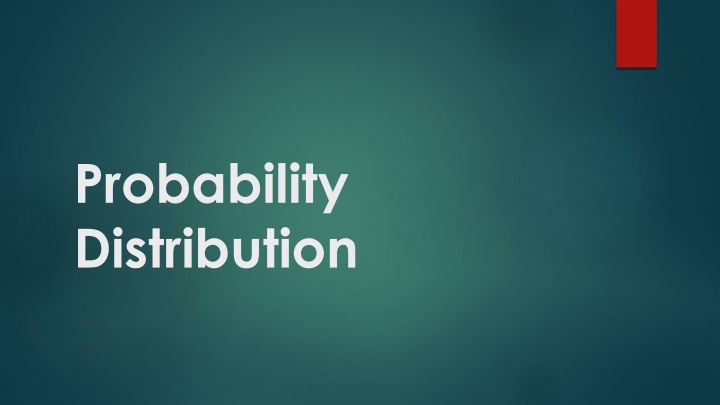 probability distribution