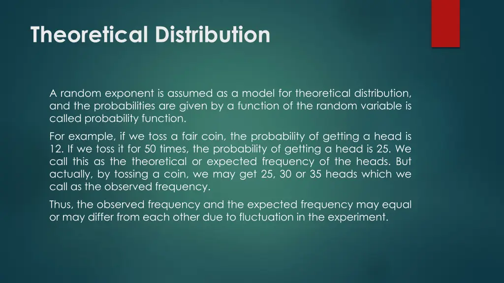 theoretical distribution