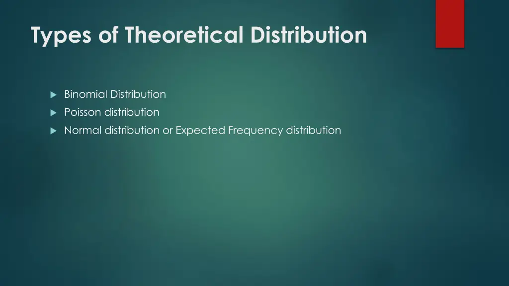 types of theoretical distribution