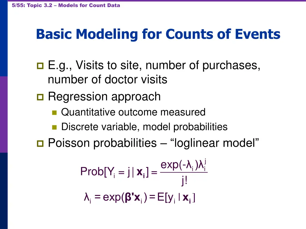 5 55 topic 3 2 models for count data