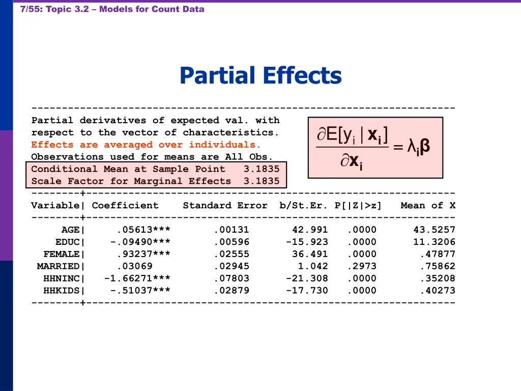 7 55 topic 3 2 models for count data