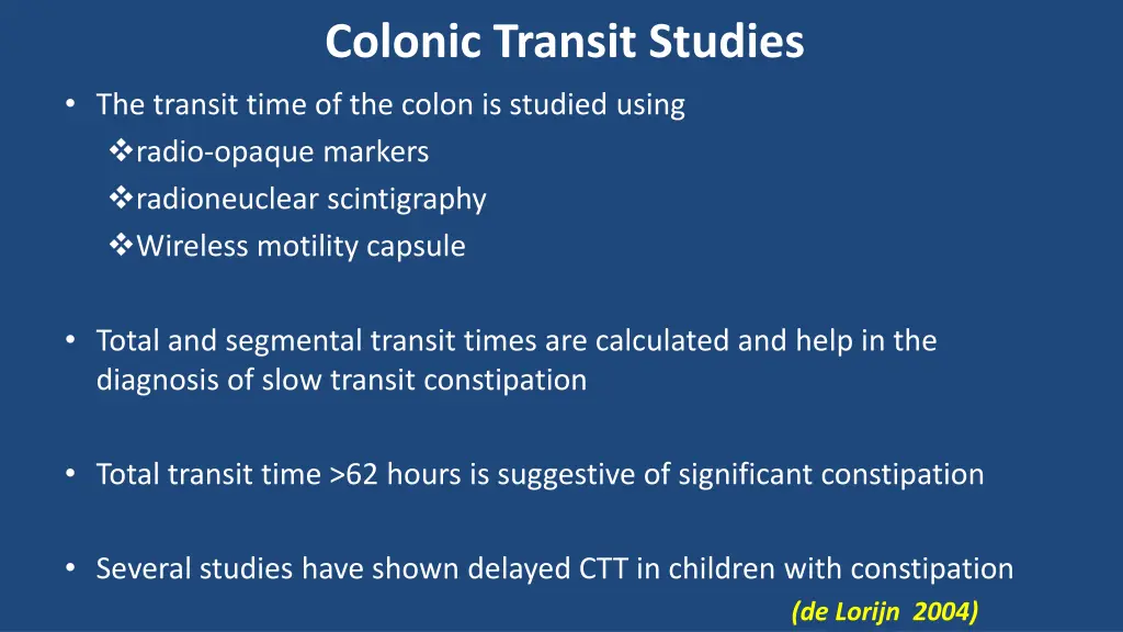 colonic transit studies