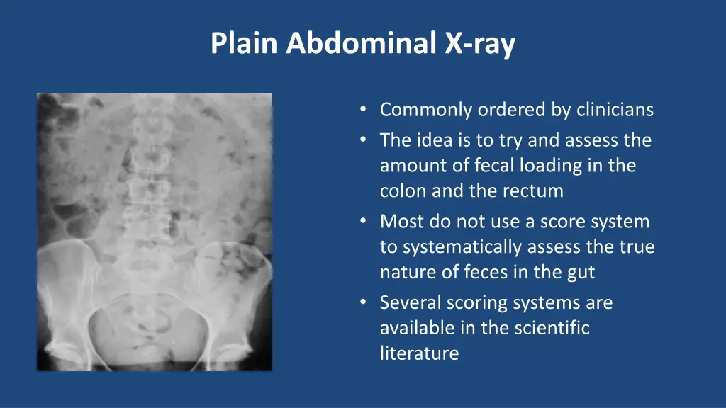 plain abdominal x ray