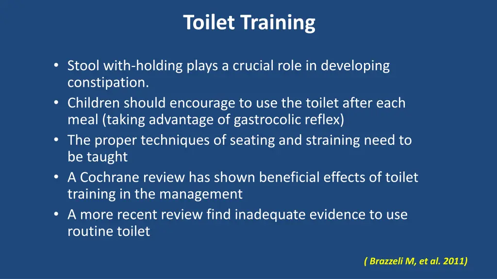 toilet training