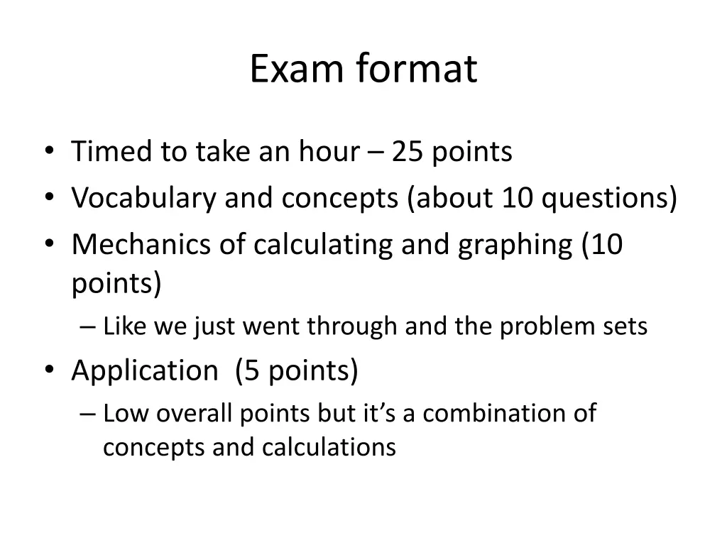 exam format