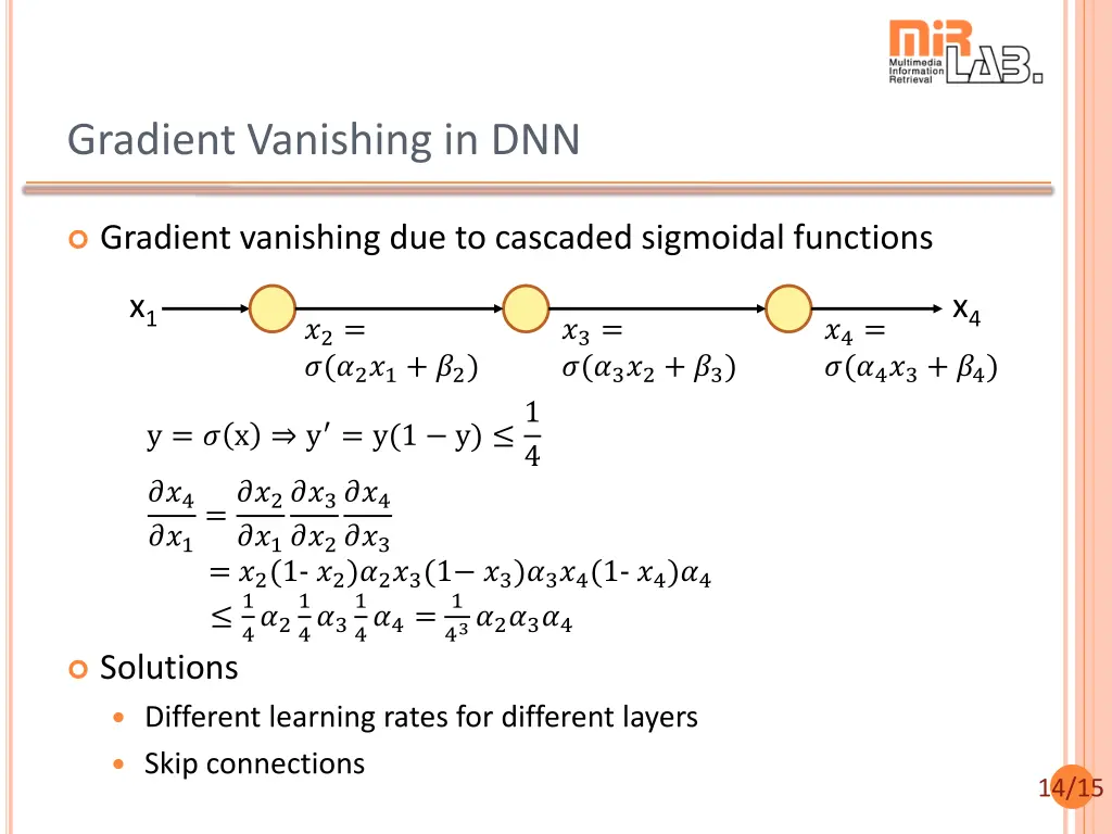 gradient vanishing in dnn