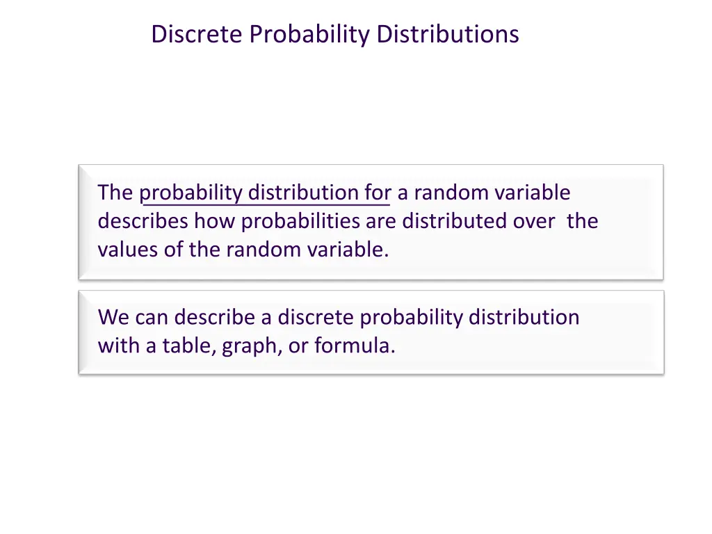 discrete probability distributions 1