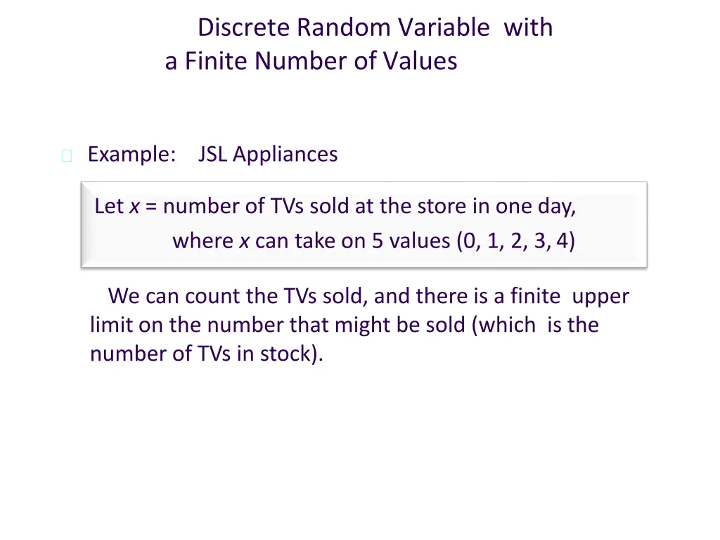 discrete random variable with a finite number