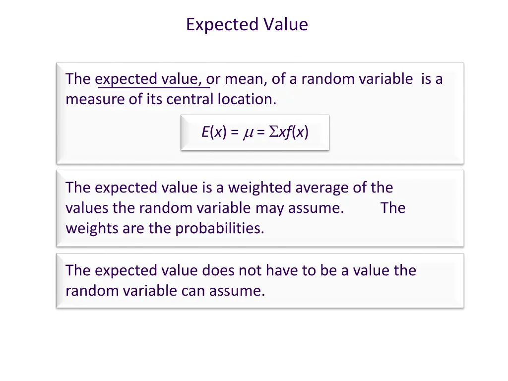 expected value