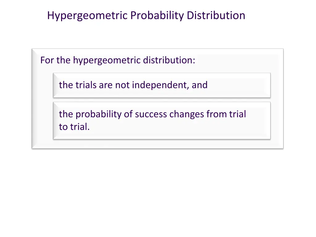 hypergeometric probability distribution 2